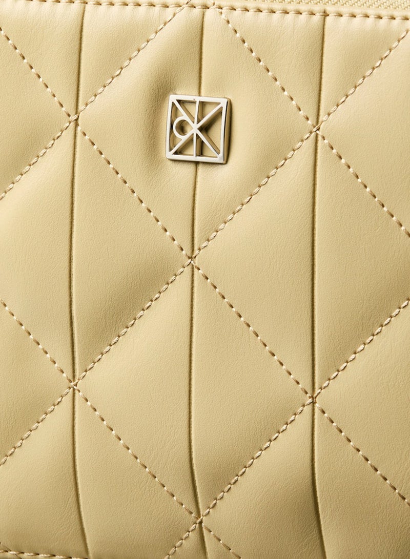 CALVIN KLEIN Quilted Emblem Logo Double Zip Camera Bag - Image 3